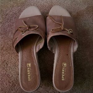 Sperry Women's Brown Leather Mules